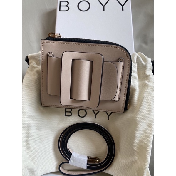 New boyy card holder with strap สี rose