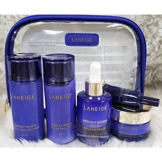 ￼Laneige Perfect Renew Youth Anti Aging Trial Set (5 Items) เซตบำรุงผิว สูตรต่อต้านริ้วรอย 5 ชิ้น สลากไทย