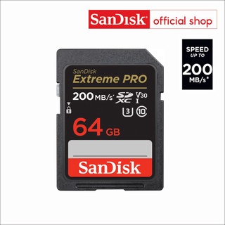 SANDISK EXTREME PRO SDXC UHS-I CARD 64GB (SDSDXXU-064G-GN4IN) ความเร็ว อ่าน 200MB/s เขียน 90MB/s
