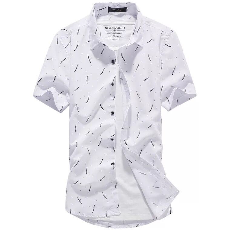 เสื้อเชิ้ต แขนสั้น สไตล์เกาหลี สำหรับผู้ชาย