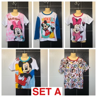 เสื้อยืดเด็กลายลิขสิทธิ์แท้ SET A