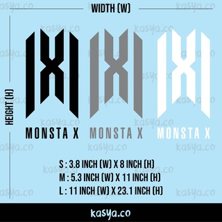 MONSTA X LOGO vinyl cutting sticker  สติ๊กเกอร์ติดติดรถ