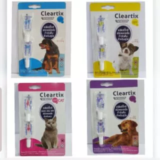 (( 1 แผง)) Cleartix สำหรับสุนัขและแมว ป้องกันและกำจัดเห็บหมัด ชนิดหยด