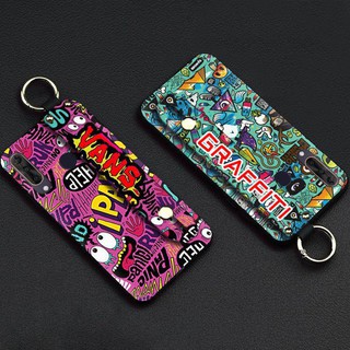 Graffiti New Phone Case For Wiko View 3 Pro Durable Cute Anti-knock Anti-dust cover For Woman Wrist Strap TPU