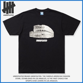 เสื้อยืดแขนสั้น พิมพ์ลายสถาปัตยกรรม undefeated ทรงหลวม สําหรับผู้ชาย และผู้หญิงS-5XL