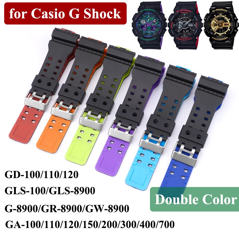 สายนาฬิกาข้อมือซิลิโคนเรซิ่น แบบนิ่ม สําหรับ Casio G-SHOCK GD-100 GA-100 110 120 140 300 400 700 G8900 GR8900 GW8900