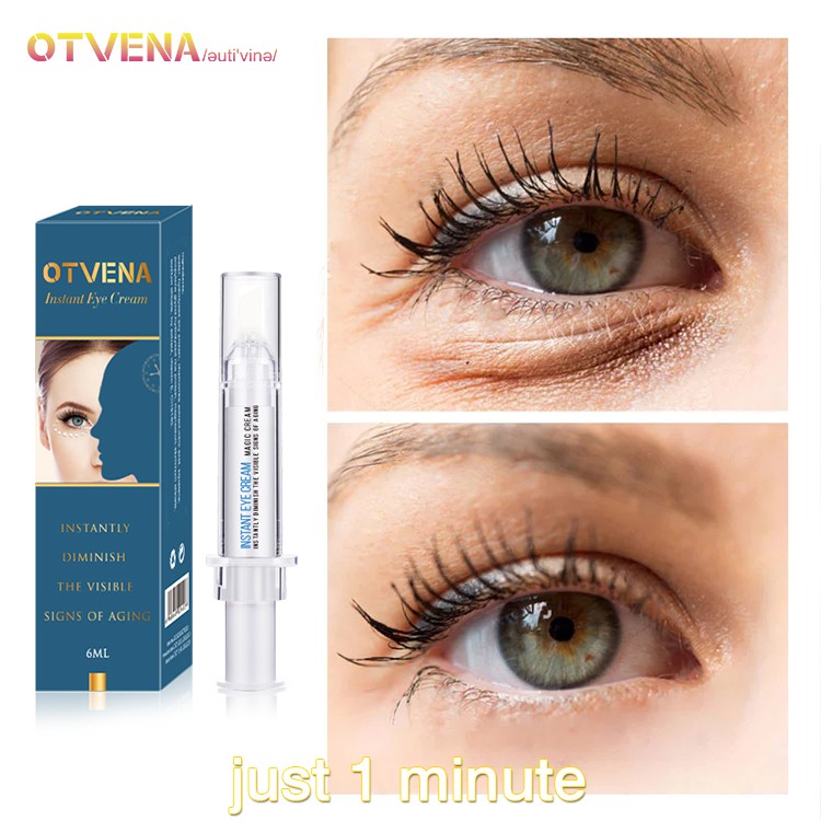 Otvena 60s Instant Remove Eye Bags Miracle Eye Cream Anti Puffiness ที่มีประสิทธิภาพ Pre-makeup EyeCream กระชับตาผู้ชายและผู้หญิงลดริ้วรอยของใบหน้า 间去眼袋
