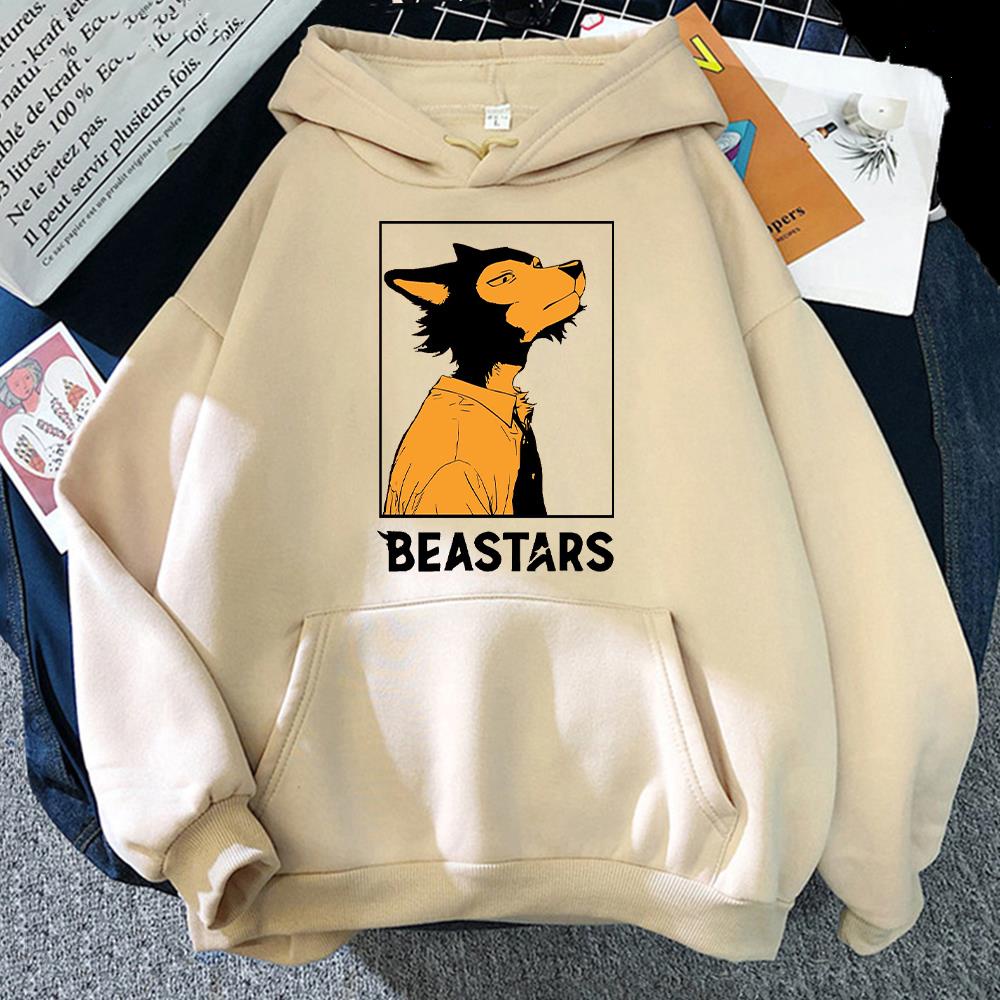 BEASTARS Legoshi Cool Vintage Hoodieผู้ชายขนาดใหญ่เสื้อกันหนาวผู้หญิงพิมพ์Harajukuเสื้อผ้าUnisex 202