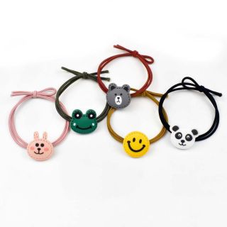 ยางรัดผมคละลายอมยิ้มแพ็ค 5 ชิ้น,10,ชิ้น,20ชิ้น(สุ่มส่งแบบสี)