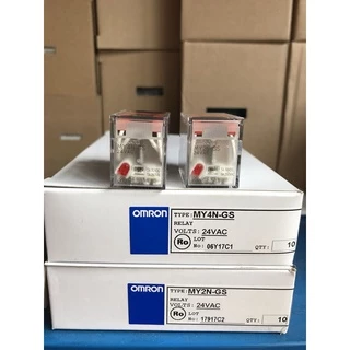 รีเลย์ ของแท้ใหม่ MY2N-GS MY4N-GS แถมซ็อกเก็ต 12VDC 24VDC 220vacราคาต่อชุด