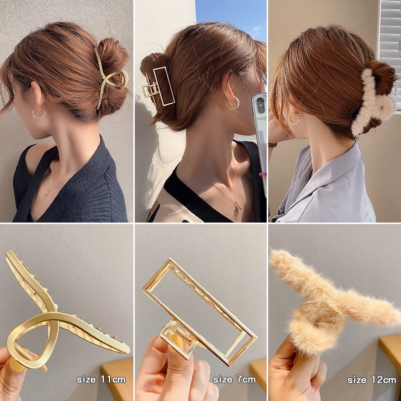 Hair Clips & Hair Pins 14 บาท กิ๊บติดผมโลหะทรงสี่เหลี่ยมสไตล์เกาหลีสําหรับผู้หญิงกิ๊บหนีบผมกิ้บหนีบผมกิ๊ฟ กิ๊บติดผม Fashion Accessories
