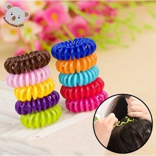 Fashion ยางรัดผมแบบเกลียวไซส์มินิ ขนาดเล็ก สไตล์เกาหลี เฉดสีน่ารัก (คละสี) พร้อมส่งจากไทย Q-117