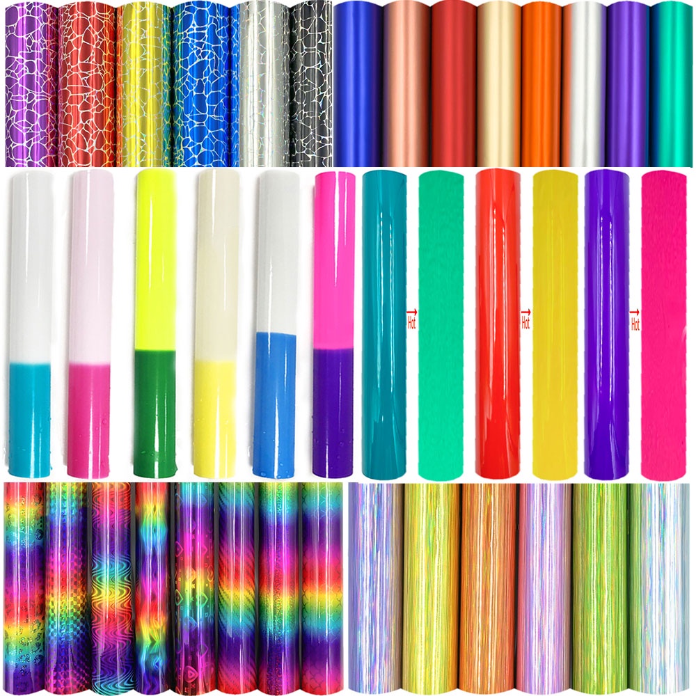 46 คละสีกาวหัตถกรรมแผ่นฟิล์มไวนิล 12in x 19in ทําป้ายตัวอักษร Decals ตกแต่งรถ