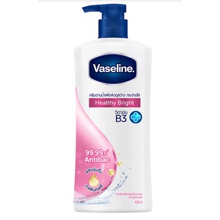 Vaseline Healthy Bright Body Wash 430 ml.ครีมอาบน้ำเพื่อผิวสว่าง กระจ่างใส ผลิตภัณฑ์ดูแลผิวกาย  สบู่ชำระผิวกาย