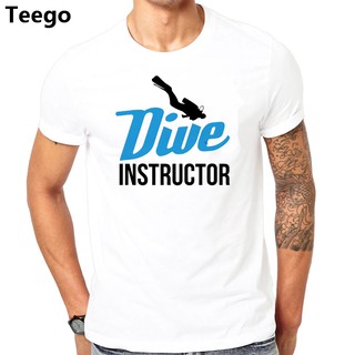 💙DRG💙Padi Dive Instructor ตัวอักษร T Shirt Men เสื้อยืดสีขาว Custom