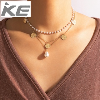 Jewelry MultiPearl Disc Necklace Vintage Women Sweater Chain Women for girls for women low pri