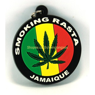 POT  GANJA MARIJUANA SMOKING RASTA JAMAIQUE  พวงกุญแจยาง ของขวัญ พรีเมี่ยม ฮิปปี้ สันติภาพ ราสต้า บ๊อบมาร์เลย์ KCO180