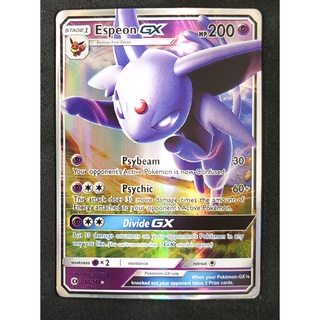 Espeon GX 61/149 เอย์ฟี Pokemon Card (เคลือบพลาสติก) ภาษาอังกฤษ