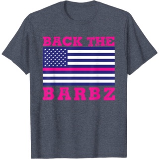 เสื้อยืดโอเวอร์ไซส์เสื้อยืดลําลอง แขนสั้น พิมพ์ลายธง The Barbz Flag Love Barbs Loyal Fan สไตล์เกาหลี คุณภาพสูงS-3XL