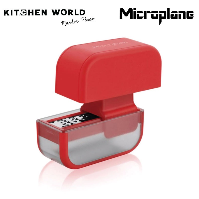 Microplane 48148 Garlic Mince & Slice set, Red (7010) / ที่สไลด์กระเทียม