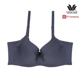 เสื้อใน Wacoal Basic Bra สีเทาเข้ม (DG) มีโครง 4/5 คัพ เก็บทรง ฟองบาง ลำตัวใหญ่ เก็บเนื้อข้างๆ 4 ตะขอ บรา รุ่น WB9919