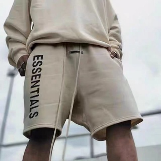 Fear OF GOD Duplex ESSENTIALS Season กางเกงขาสั้นซิลิโคนกางเกงลําลอง