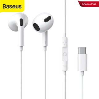 Baseus หูฟัง แบบมีสาย Type-C lateral in-ear พร้อมไมค์ เหมาะสำหรับ หัวเว่ย Mate 40 Samsung S21 3.5 มม.