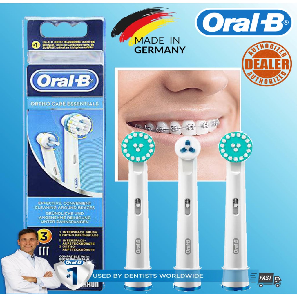 หัวแปรงสีฟันไฟฟ้า Oral-B Ortho Care Kit Brush Heads Model Ortho Kit ( 1 pcs = 3 pcs) Brush Heads BES