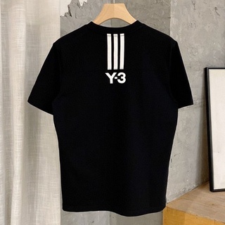 Y3 เสื้อยืดลําลอง แขนสั้น คอกลม ทรงหลวม สไตล์ฮ่องกง แนวสตรีท เหมาะกับฤดูร้อน สําหรับผู้ชาย