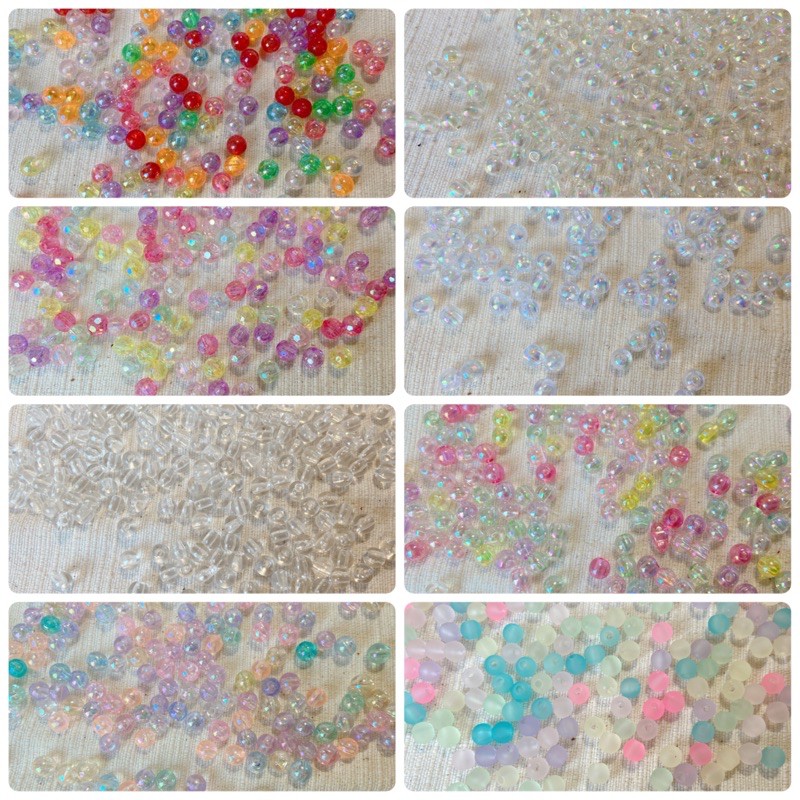 ลูกปัดกลม (K002) ลูกปัดdiy ลูกปัดตกแต่ง ขนาด6