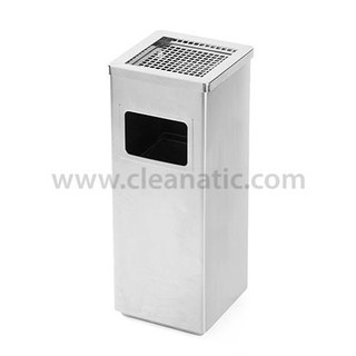 Cleanatic  C-6024	ถังขยะสี่เหลี่ยม พร้อมที่เขี่ยบุหรี่ ขนาด 8 ลิตร