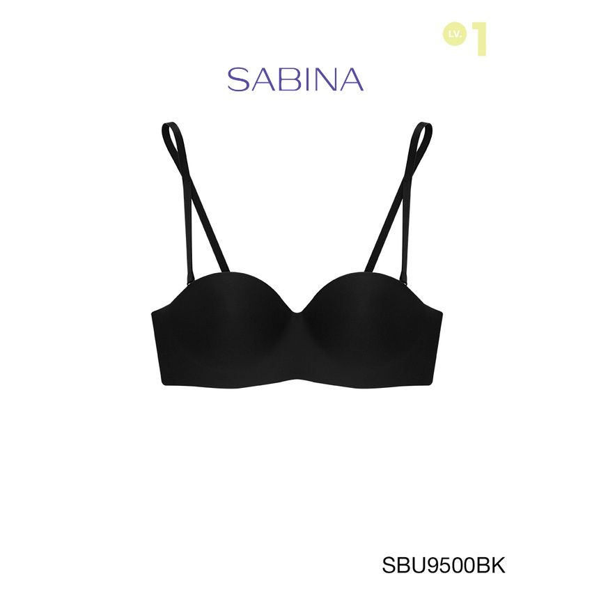 Sabina เสื้อชั้นใน Invisible Wire (ไม่มีโครง) รุ่น Pretty Perfect รหัส SBU9500BK สีดำ