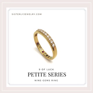 [Sisterly Jewelry] แหวนนพเก้าตามตำราสัญญะดาวนพเคราะห์ รุ่น 9 of Luck : Petite Series
