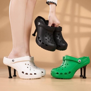 CROCS Balenciaga รองเท้าผ้าใบ ส้นสูง สําหรับผู้หญิง