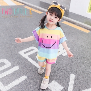 ((60%OFF))เช็ทเสื้อยืดใส่สบายสีลูกกวาดทั้งเสื้อและกางเกง