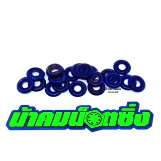 น้าคมน๊อตซิ่ง แหวนเลส สีน้ำเงิน เบอร์10 (ราคาต่อ 1ตัว)