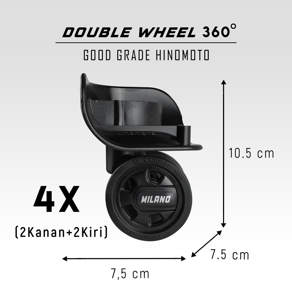 อะไหล่กระเป๋าเดินทาง ล้อ 360 องศา HINOMOTO Wheel SET 1 SUITcase