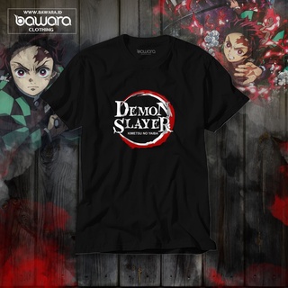 【💘💘】เสื้อยืดพิมพ์ลายแฟชั่น เสื้อยืด พิมพ์ลายโลโก้อนิเมะ Demon Slayer คุณภาพดี