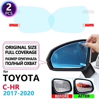 สติกเกอร์ฟิล์มกันฝน กันหมอก ติดกระจกมองหลังรถยนต์ สําหรับ Toyota C-HR CHR C HR 2017 2018 2020 2017~2020