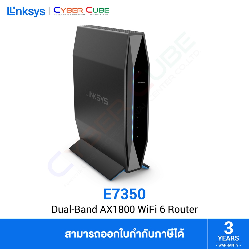 [ CLEARANCE ] LINKSYS ( E7350-AH ) E7350 MAX-STREAM Dual-Band AX1800 Gigabit Wi-Fi 6 Router (เราเตอร