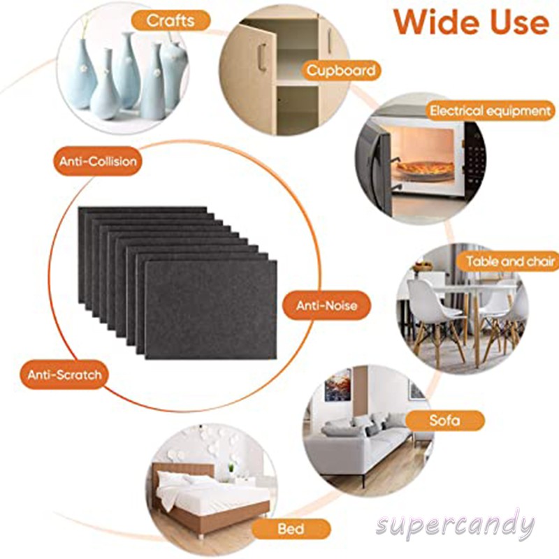Felt Self Adhesive Felt Pads Furniture Leg Chair Table Floor Protection Anti Scratch 5060158303328 