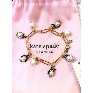 🐧🐧สร้อยข้อมือน้องแพนกวิน Kate Spade น่ารักมาก มาพร้อมถุงผ้า🐧🐧