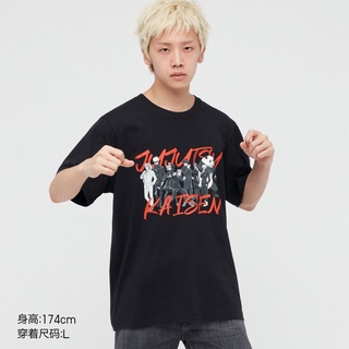 Uniqlo Manga เสื้อยืดลําลองสําหรับผู้ชาย/ผู้หญิงแขนสั้นคอกลมลาย Ut (Curse Back Animation T-Shirt) 440681