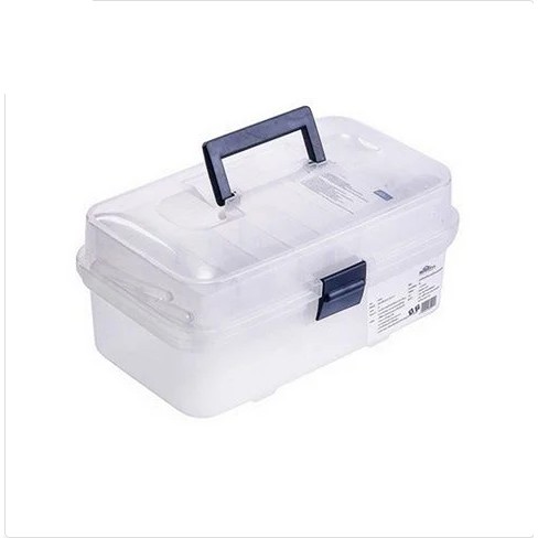 กล่องเครื่องมือ DIY HUALEI HL3059 สีใส มีช่องแบ่งเป็นสัดส่วน กล่องเครื่องมืออเนกประสงค์ มีความแข็งแร