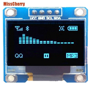 Misscherry โมดูลหน้าจอ Led 128x64 0 จอแอลซีดี 96 นิ้ว I 2 C Iic Serial Oled สีฟ้า