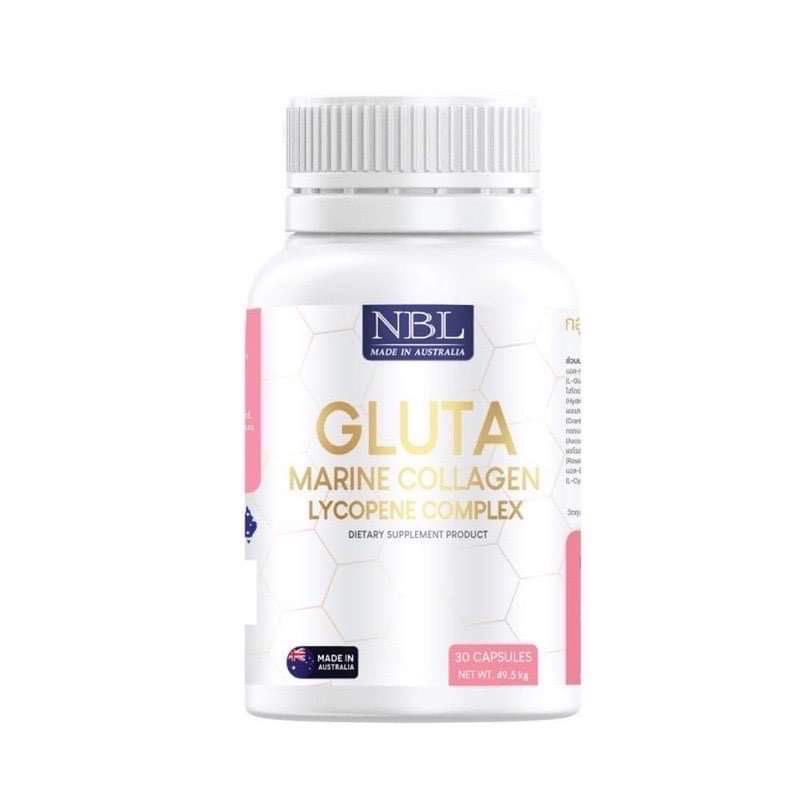 NBL Gluta Marine Collagen Lycopene Complex 1650 mg - กลูต้า มารีน คอลลาเจน (30 Capsules)