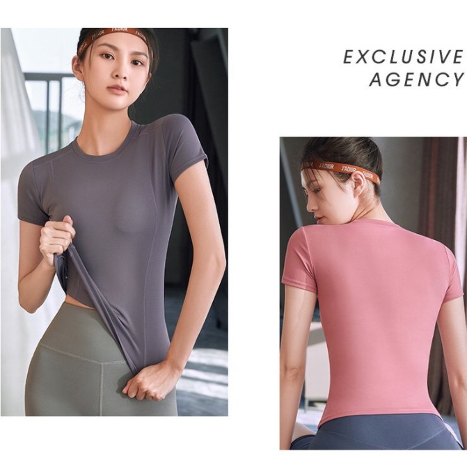 ♥EveSport♥YOGA-104 เสื้อออกกำลังกายผู้หญิง เสื้อกีฬาแขนสั้น - รูปที่ 6
