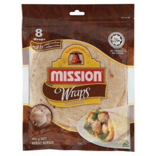 tortilla wrap brand Mission Wraps 8 pcs ชิ้น แรพส์ exp 9/2022