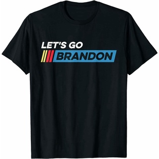 Lets Go Brandon Tshirt Gift เสื้อยืดทีเทรนด์ 2022 เสื้อยืดผ้าฝ้าย 100% เสื้อยืดระบายอากาศ ]gZ