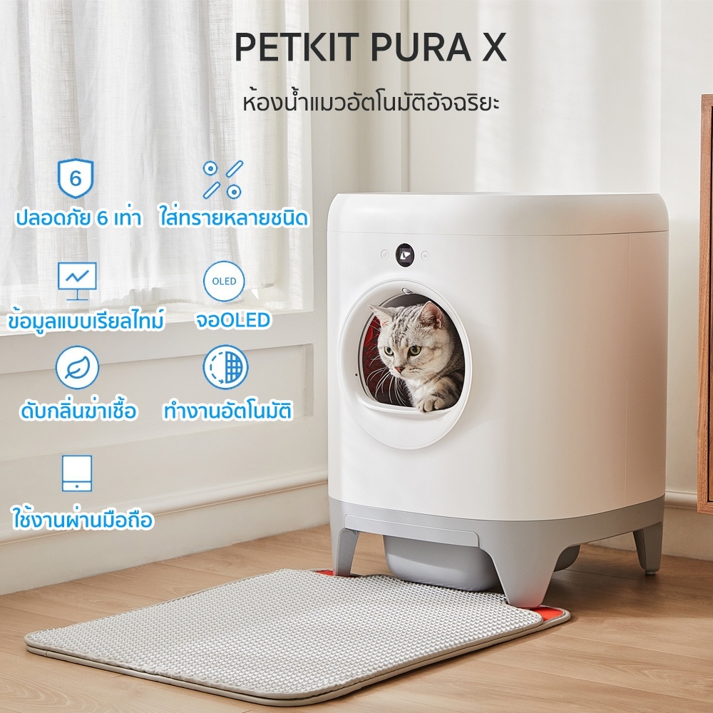 พร้อมส่ง Y192 PETKIT PURA X (Global Version เชื่อมต่อ APP ได้ ประกัน2ปี ...